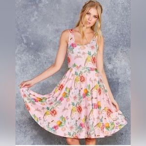 Black milk museum limited Spring fling scoop neck midi dress NWT medium